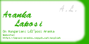 aranka laposi business card